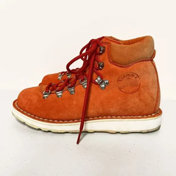 Diemme Roccia Orange Suede Lace Up Hiking Boots - Picture 3 of 7